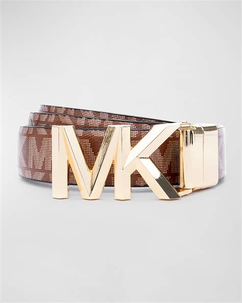 michael kors mens logo leather belt style 39f5mbly7b|Reversible Logo and Leather Belt .